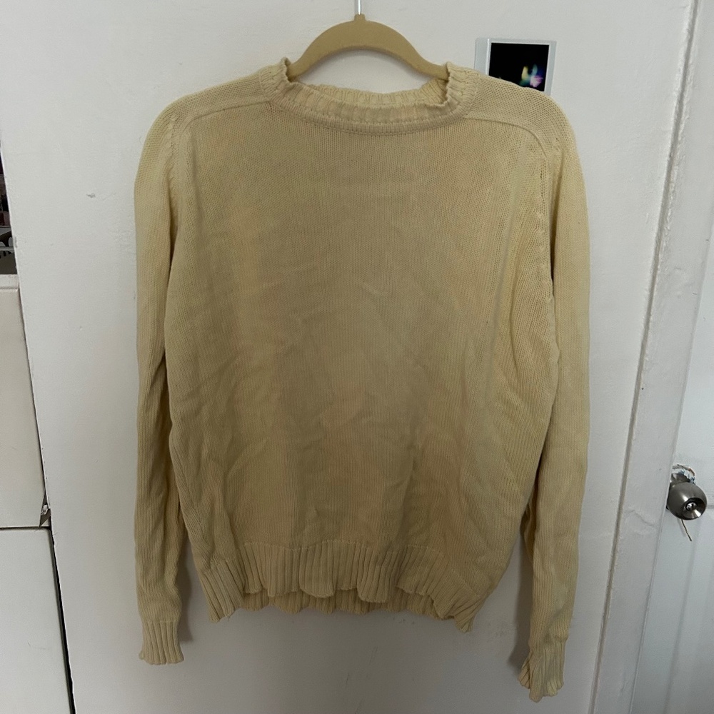 Women's pastel yellow mockneck sweater